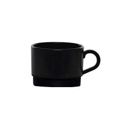 Xícara Para Chá 250ml Preta em Plástico Não Quebra Linha Profissional Cook