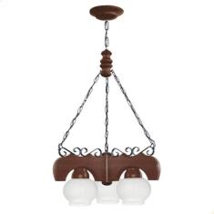 Lustre Muller Canga 3 Lâmpadas Envelhecido 403E - Luminárias Muller