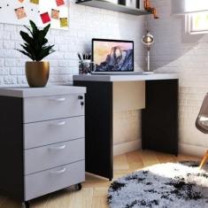 Escrivaninha Mesa Escritório 90cmx42cm 40mm com Caixa de Tomada - Bram