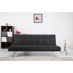 Sofá Cama Niza Preto 180x91x76cm Homy - Just Home Collection