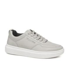 Tênis Casual Pegada Infantil em Microfibra White 372101-02-Masculino