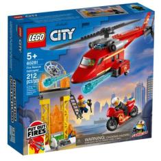 Lego City Helicóptero De Resgate Dos Bombeiros 60281 - Lego