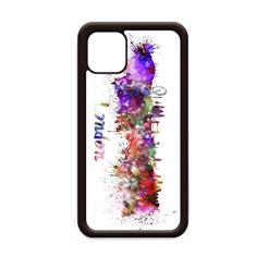 Capa London Britain City Watercolor para iPhone 12 Pro Max para Apple Mini Mobile Case Shell