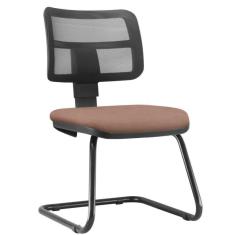 Cadeira De Escritório Recepção Fixa Zip L02 Suede Rosê
