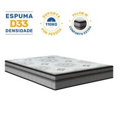 Colchão Espuma D33 Pillow In Anjos Ortosleep Casal 138x188x18cm