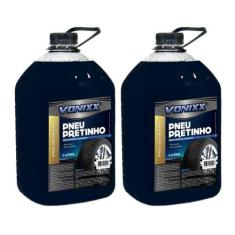 2 Pneu Pretinho Brilhoso Roda Concentrado Carros Automotivo - Vonixx