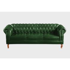 Sofá Dom Pedro 3 Lugares Decoração Sala Recepção Retrô