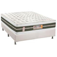 Cama Box Casal: Colchão Molas Castor Bonnel Silver Star Air df + Base crc Courano White(138x188)