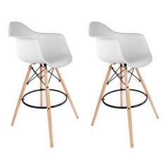 Conjunto com 2 Banquetas Arm Branco - Mobly