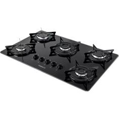 Fogão Cooktop V500x Preto Esmaltado 5 Bocas Bivolt - Fogatti