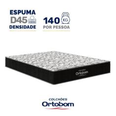 Colchão de Espuma D45 Ortobom Airtech 150 D45 Casal 138 cm, Preto