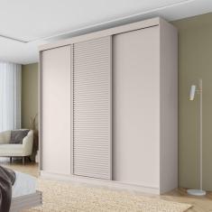 Guarda-roupa Casal 3 Portas de Correr Samambaia CabeCasa MadeiraOrigin