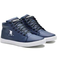 Tênis Casual Com Sola De Borracha Masculino Cano Médio E Fecho Em Cadarço-Masculino