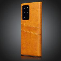 Estojo fino para cartão traseiro em couro retrô para Samsung Galaxy S20 S21 S22 S10 S9 S8 Plus Note 8 9 10 20 Ultra Cover, amarelo, para S10e