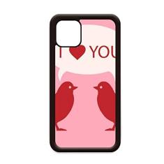 Capa Love Birds Dia dos Namorados Vermelho Rosa para iPhone 11 Pro Max para Apple Mobile Case Shell