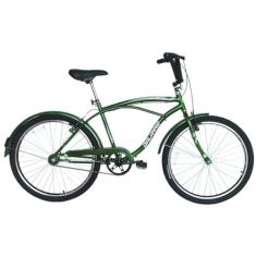 Bicicleta Retro Vintage Aro 26 Masculina Beach Verde