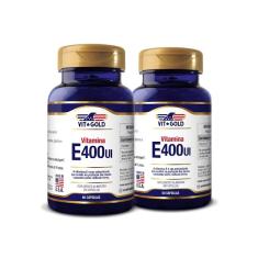 Kit 2x Vitamina E 400 UI Vitgold 60 Cápsulas 
