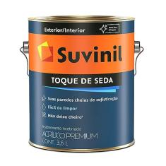 Tinta Suvinil para parede acrilico toque de seda 3,6L - Branco neve - 53422448