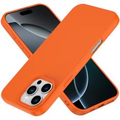 Amytor Capa projetada para iPhone 16 Pro Max, capa de silicone ultrafina à prova de choque com forro de microfibra macio antiarranhões, [proteção aprimorada da câmera] Capa de celular para 16 Pro Max,