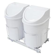 Lixeira Dupla De Base 24 Lts (cada Cesto 12 L) Jomer 8718