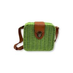 Bolsa Quadrada Feminina Palha Sintética Moda Praia Casual BL-086 - Kin