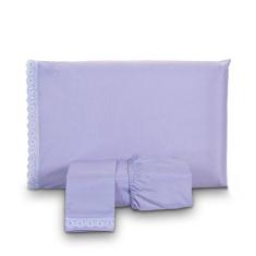 Jogo de Lençol Casal Padrão Microfibra Elegante 3 Peças com Elástico -