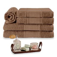 Jogo de Banho Noblesse 05 Peças Toalha de Banho Rosto e Tapete 100% Al