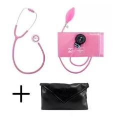 Conjunto Esfigmomanômetro + Estetoscópio ROSA Garantia BIC