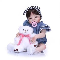 Bebê Reborn Menina Realista 100% Silicone 57cm - Maria - PRO BABY REBO