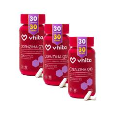 Coenzima Q10 Ubiquinona 120mg Com Vitamina E e TCM 30 cápsulas Vhita 3