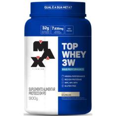 Top Whey 3W Mais Performance - (900g) - Max Titanium, Baunilha