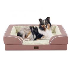 Casa Paw Camas ortopédicas para cães, à prova d'água, espuma viscoelástica de tamanho grande com laterais, fundo antiderrapante e camas de espuma de ovo para cães grandes com capa lavável removível