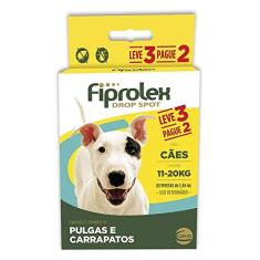 Antipulgas Ceva Fiprolex Cães de 11 até 20kg Leve 3 Pague 2