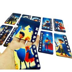 Kit Coleção 3 Quebra-cabeças Herois do Amor com Jogo da Memória heróis 10 pares