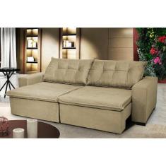 Sofá Austrália. 2,32 Mts Retrátil, Reclinável Com Molas e Pillow no As