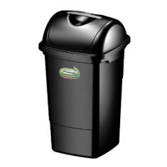 Lixeira Plasvale Basculante Plástico 14L Preta