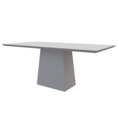 Mesa De Jantar Para 8 Lugares 1,80m Tampo De Madeira Com Vidro Jasmin 