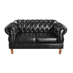 Sofá Fixo Duquesa Chesterfield 2 Lugares Namoradeira Classico Retrô - 