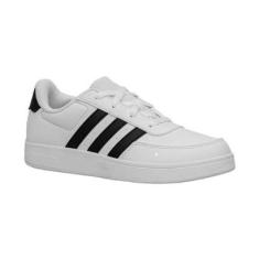 Tênis Casual Branco e Preto Kids Breaknet | Adidas-Masculino