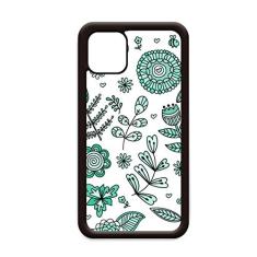 Capa para iPhone 11 Pro Max com folhas de flores verdes para Apple Mobile Case Shell