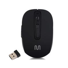 Mouse sem Fio Multilaser MO277 - Bateria Recarregável - 2.4GHz - 1600dpi - 6 Botões - Preto