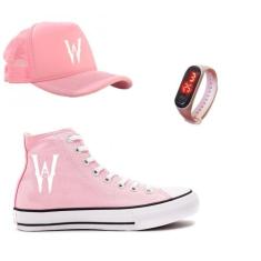 Kit Wandinha Addams Tênis Boné E Relógio Meninos E Meninas - Vini Stor