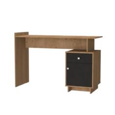 Escrivaninha Lisboa 1 Gaveta 1 Porta B33 Emovell, Mel e Preto