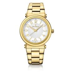 Relógio Pulso Jean Vernier Masculino Aço Dourado Jv01146