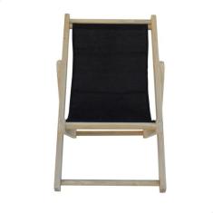 Cadeira Espreguiçadeira Dobrável Infantil Madeira Maciça Natural com T