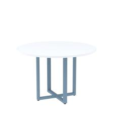 Mesa de Reunião Redonda 100cm Mrr1100p25tub Branco/Azul Dali
