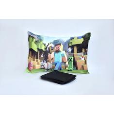 Jogo de Lençol Solteiro 2 Peças com Elástico MInecraft - Santos Enxova