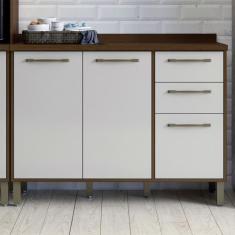 Balcão de Cozinha com Tampo 3 Portas 2 Gavetas 120 cm Áustria Valdemóv