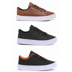 Kit 3 Tênis Casual Infantil Masculino Confortável Para Criança meninos