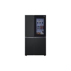 Geladeira Smart LG Inverter Side by Side InstaView 647 litros Cor Black Inox (GC-V257SQV)